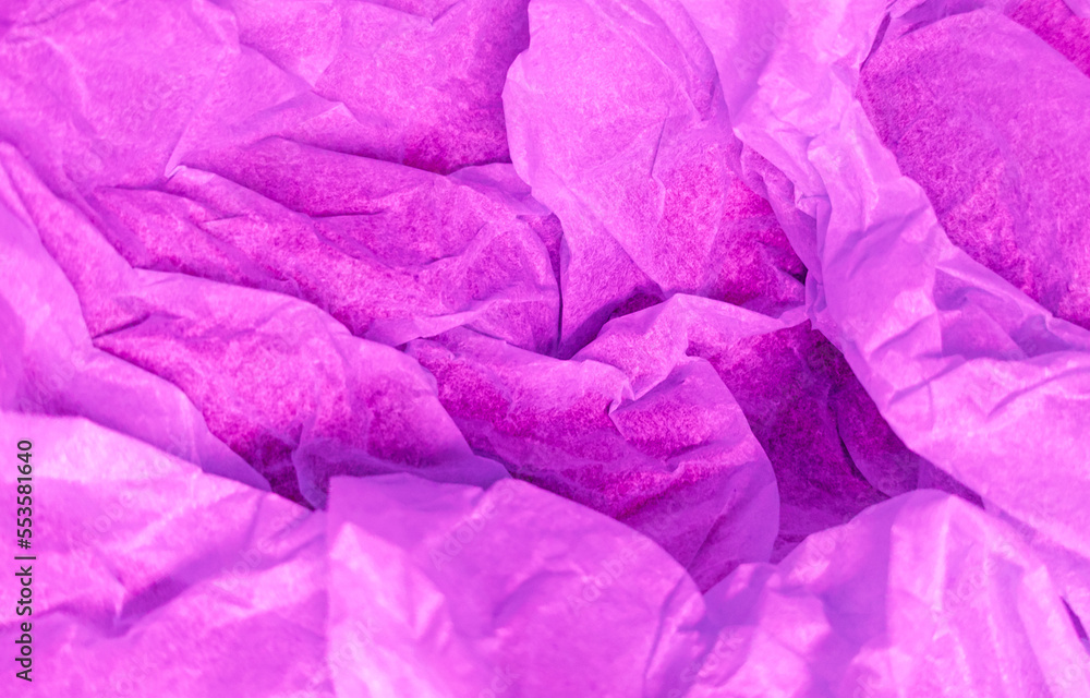 Close-up of pink crumpled paper Close-up of pink crumpled paper