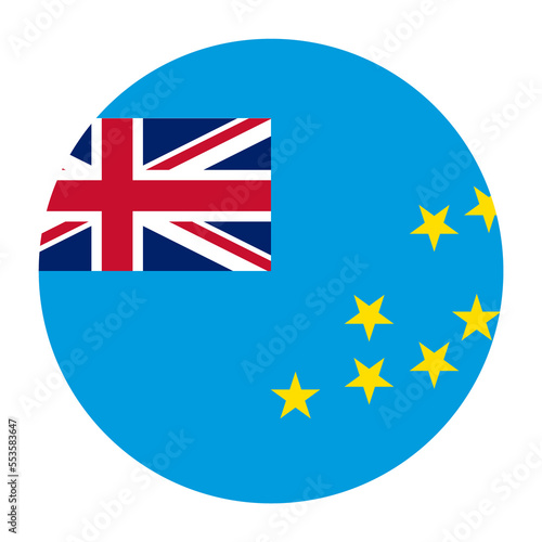 Free Download Tuvalu Flat Rounded Flag Icon with Transparent Background - GFXLoad