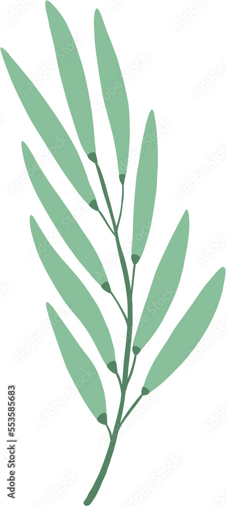 Naklejka premium simplicity floral freehand drawing.