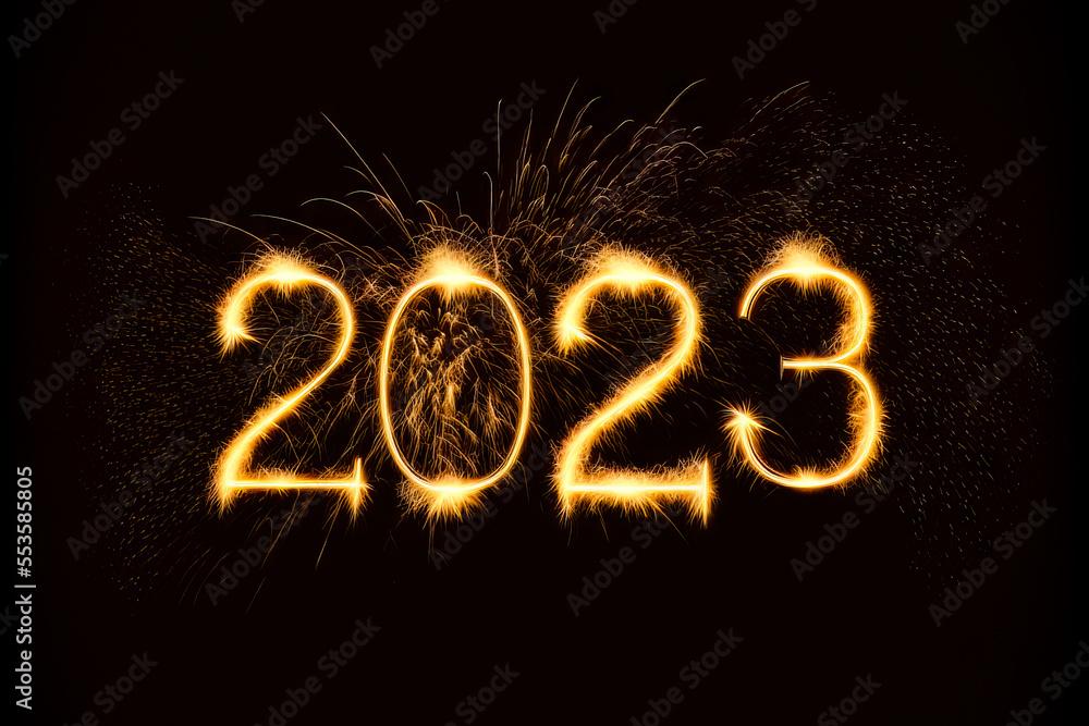 the word 2023 written out in firework sparklers long exposure style happy new years image celebration new year the word 2023 written out in firework sparklers long exposure style happy new years image celebration new year