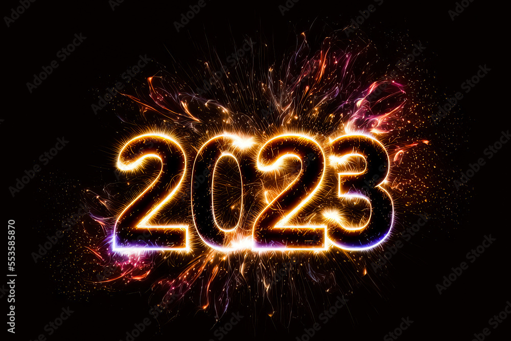 the word 2023 written out in firework sparklers long exposure style happy new years image celebration new year the word 2023 written out in firework sparklers long exposure style happy new years image celebration new year
