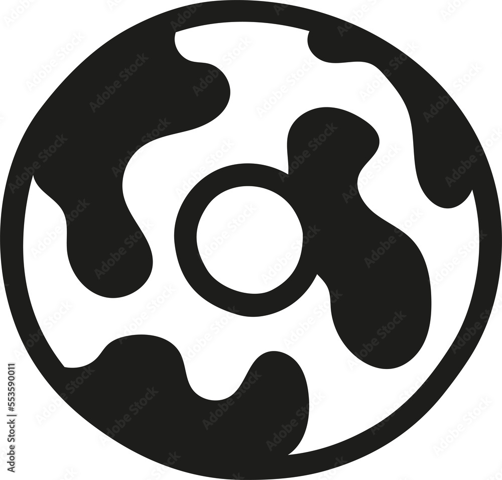 Cow style alphabet with black spots, letter O Cow style alphabet with black spots, letter O