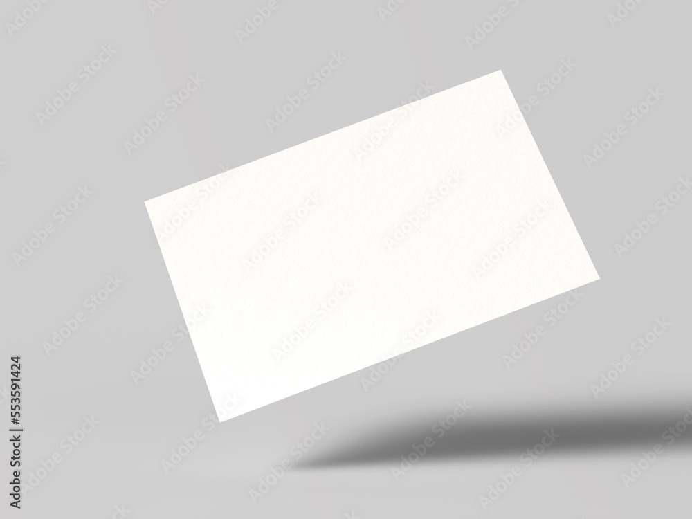 business card mock up. 3d render business card mock up. 3d render