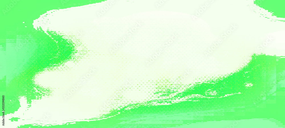 Panorama green abstract background, Gradient. Colorful background with space for design. Web banner. Wide. Panoramic.