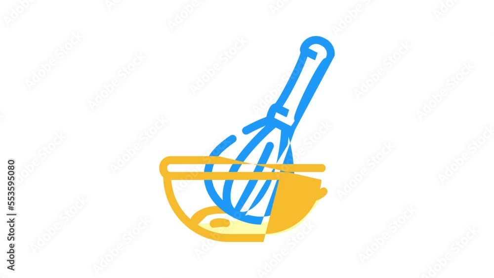 beater whisk color icon animation beater whisk color icon animation