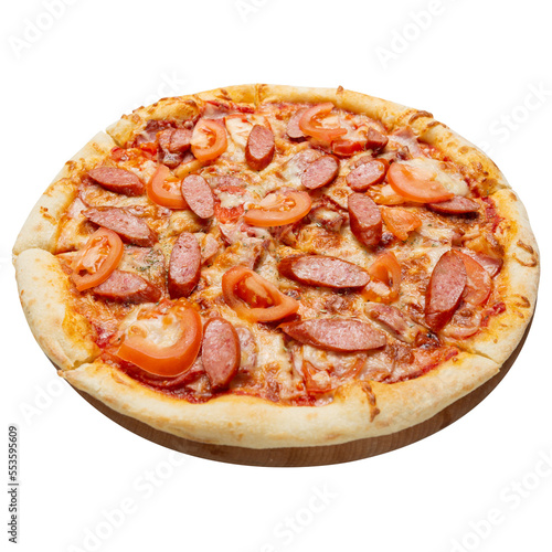 pizza, isolated, white, food, cheese, italian, background, mozzarella, prosciutto, margherita, slice, basil, tomato, fast, top, meal, view, pepperoni, restaurant, crust, vegetable, dinner, snack, marg photo