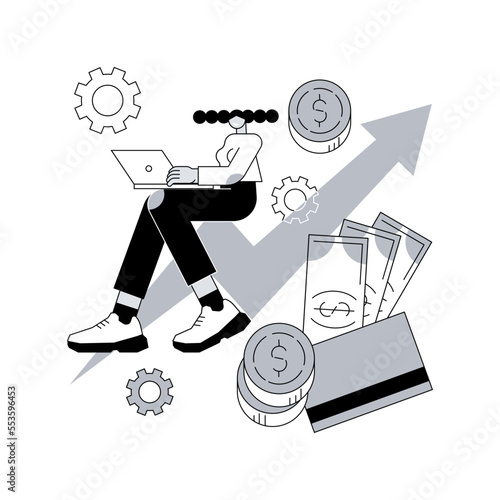 Investment fund abstract concept vector illustration. Investment trust, shareholder scheme, fund creation, business opportunities, corporate venture capital, hedge fund leverage abstract metaphor.
