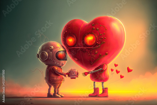 Valentinstag Liebestag Liebe Herz und Blumen Romantik f  r Verliebte Verlobte und Verheiratete und andere Paare und Freunde Erstellt durch Generative AI Digital Art Illustration Bachdrop Hintergrund