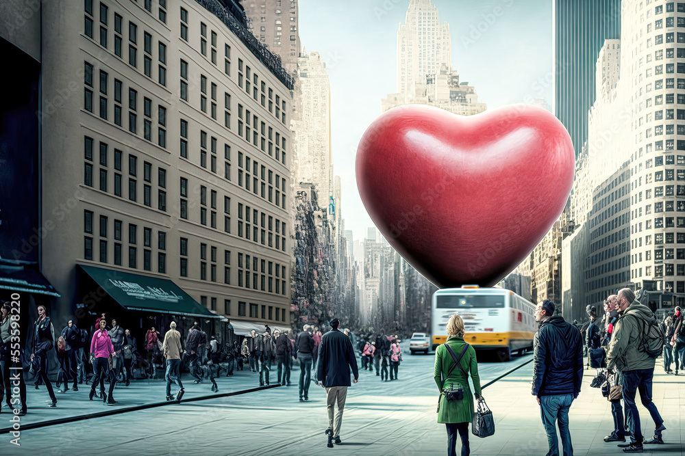 Obraz premium Valentinstag Liebestag Liebe Herz und Blumen Romantik für Verliebte Verlobte und Verheiratete und andere Paare und Freunde Erstellt durch Generative AI Digital Art Illustration Bachdrop Hintergrund
