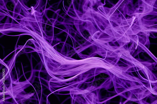 Vertical shot of purple smoke with electrical effect  Generative AI