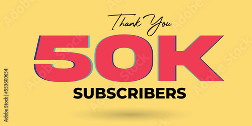 50K subscribers celebration greeting banner