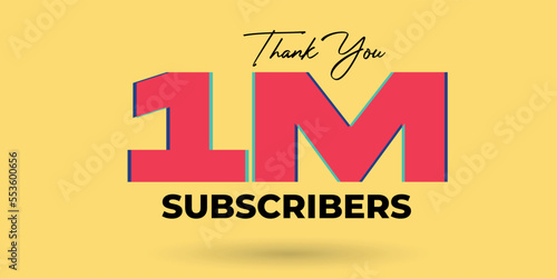 1 million subscribers celebration greeting banner
