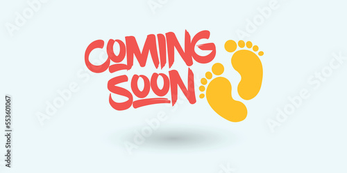 Baby Coming Soon Digital print design for wall art poster and t-shirt