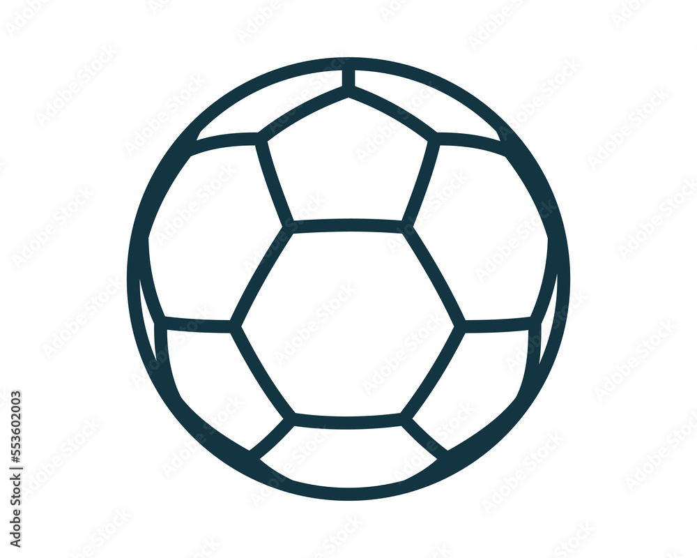 Naklejka premium Soccer ball icon. Football game ball icons