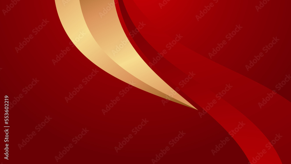 Obraz premium Luxury red and gold abstract background