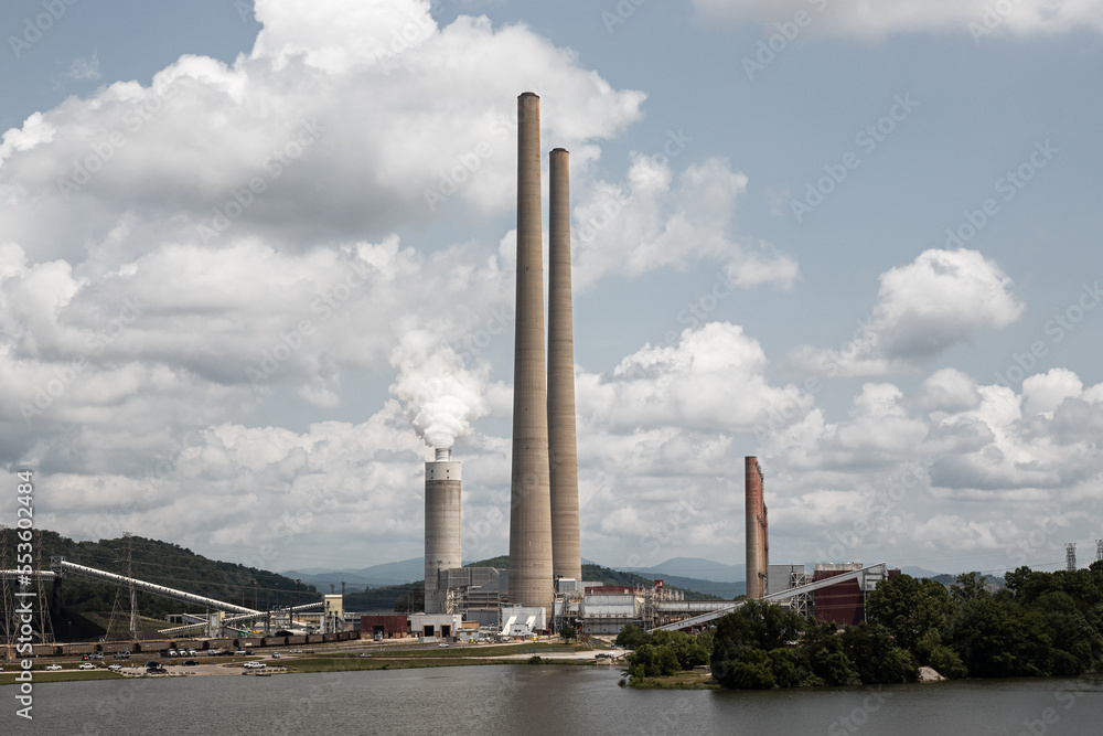 power plant stacks