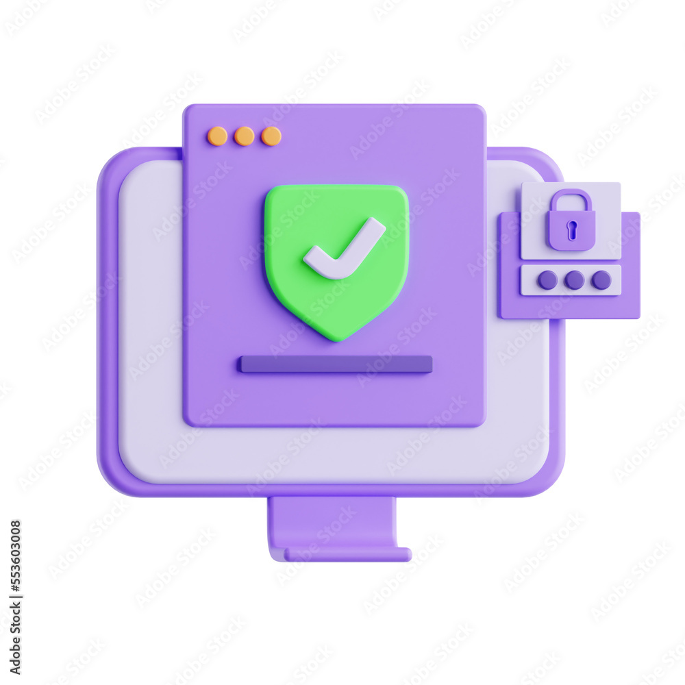 cyber security 3d render illustration cyber security 3d render illustration