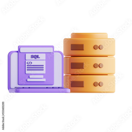 sql server 3d render illustration photo