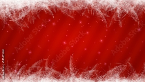 赤バックに雪が舞うクリスマス背景素材