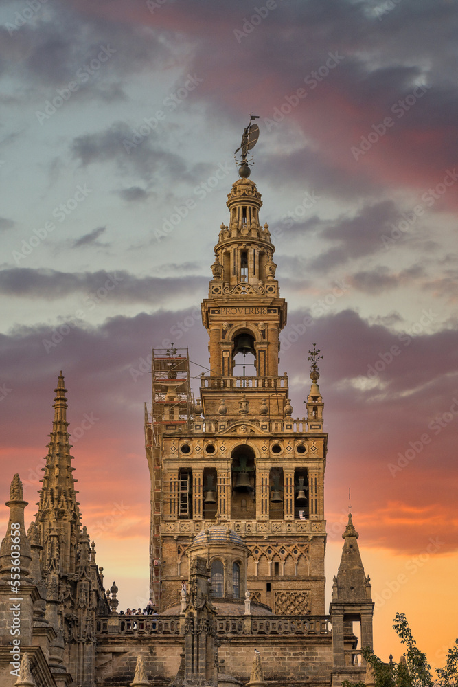 Seville Spain Sunset landmark Andalucia spanish moorish architecture
