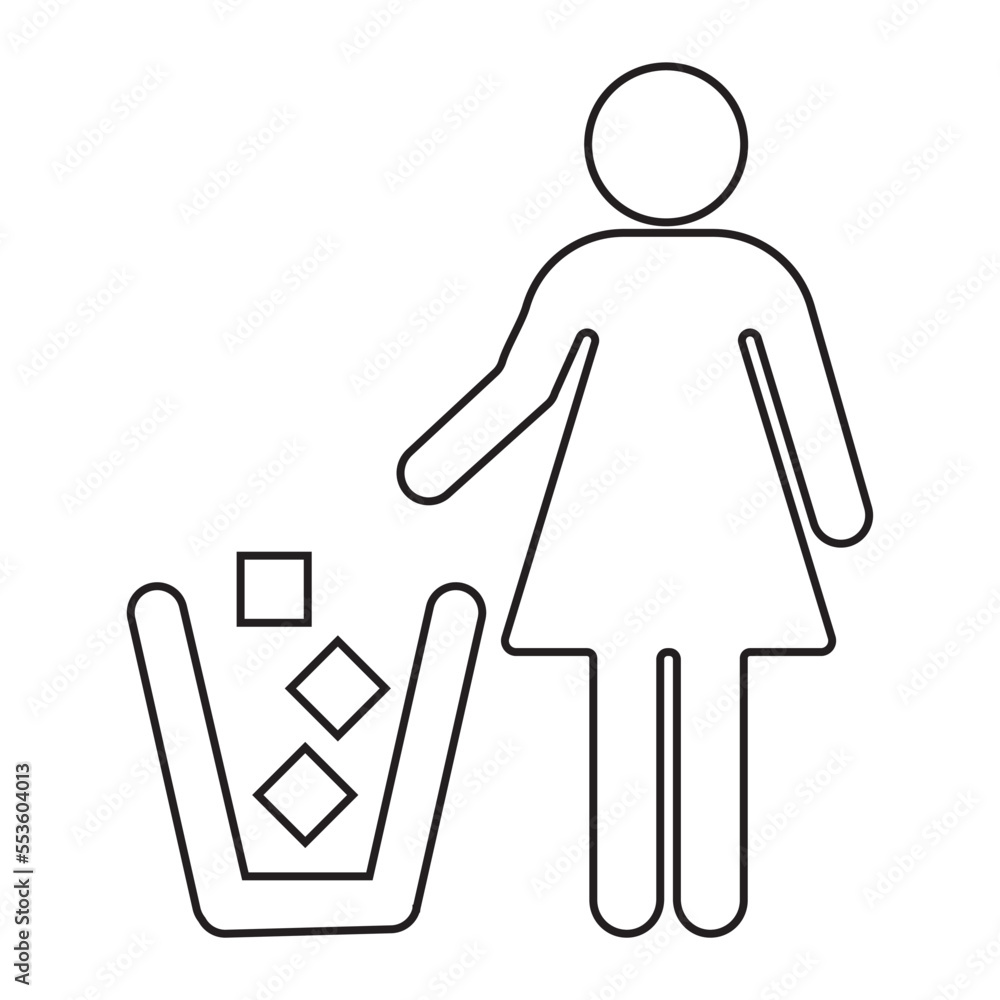 Garbage symbol. Do not litter sign Garbage symbol. Do not litter sign