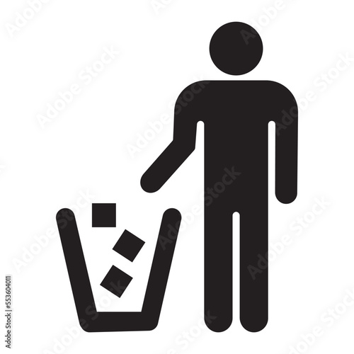 Garbage symbol. Do not litter sign