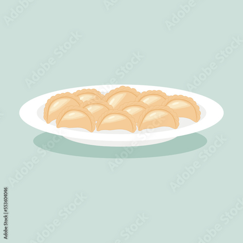 Dumplings dish of Ukrainian national cuisine