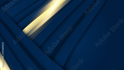 Luxury blue and gold abstract background