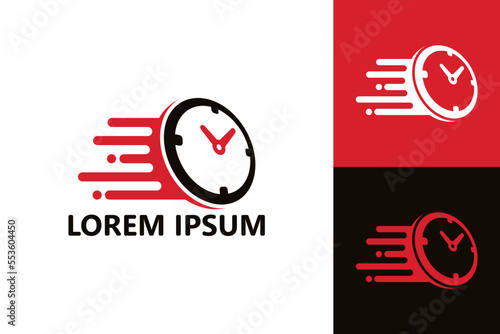 Fast time logo template design vector