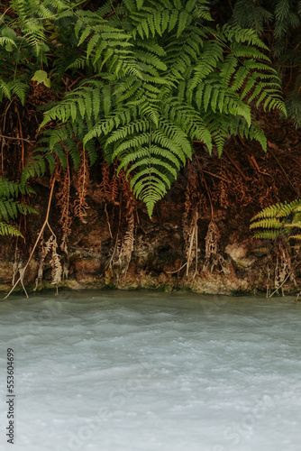 Beautiful blue natural hot springs