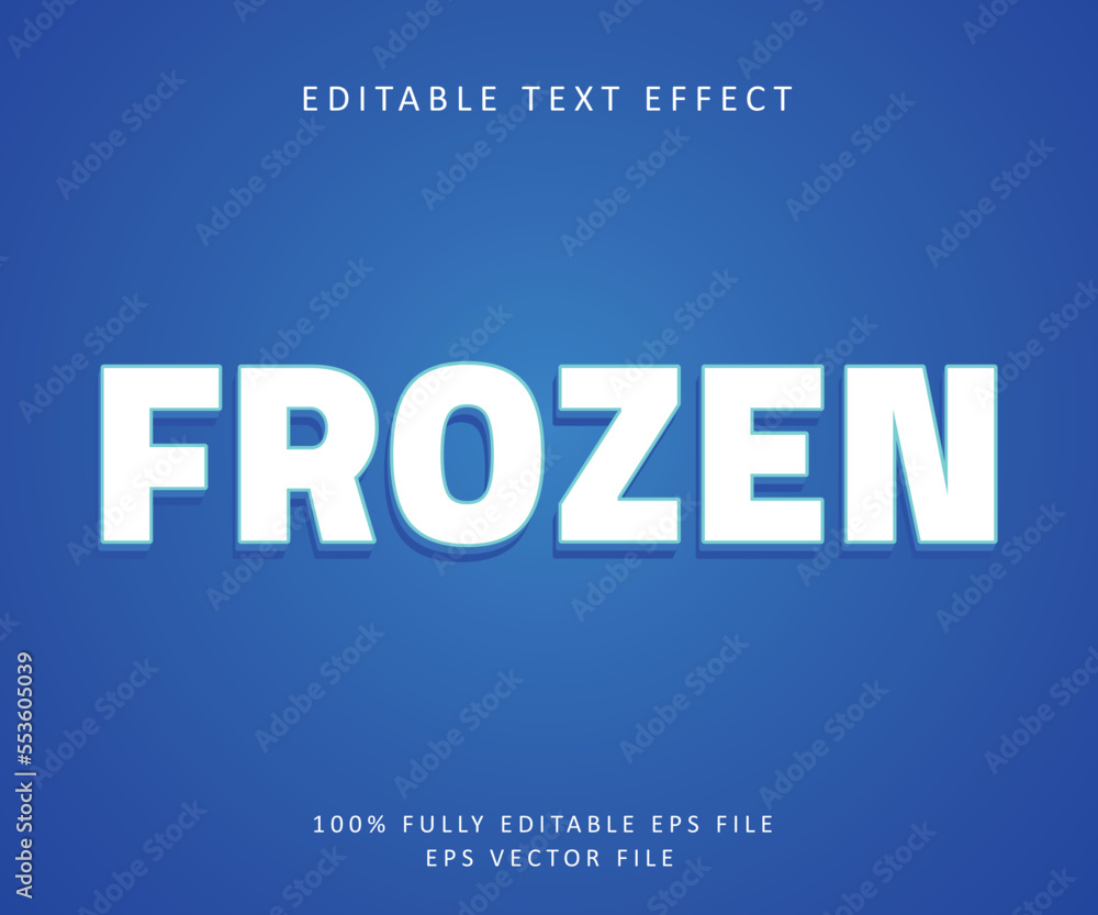 Frozen logo editable text effect Frozen logo editable text effect