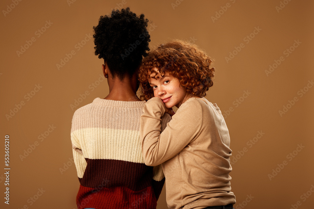 Beauty photo of multicultural girls posing in studio. Beauty photo of multicultural girls posing in studio.