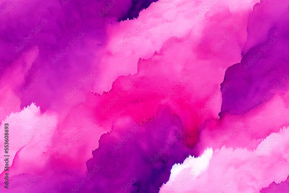 Vertical shot of pink clouds watercolor background  Generative AI