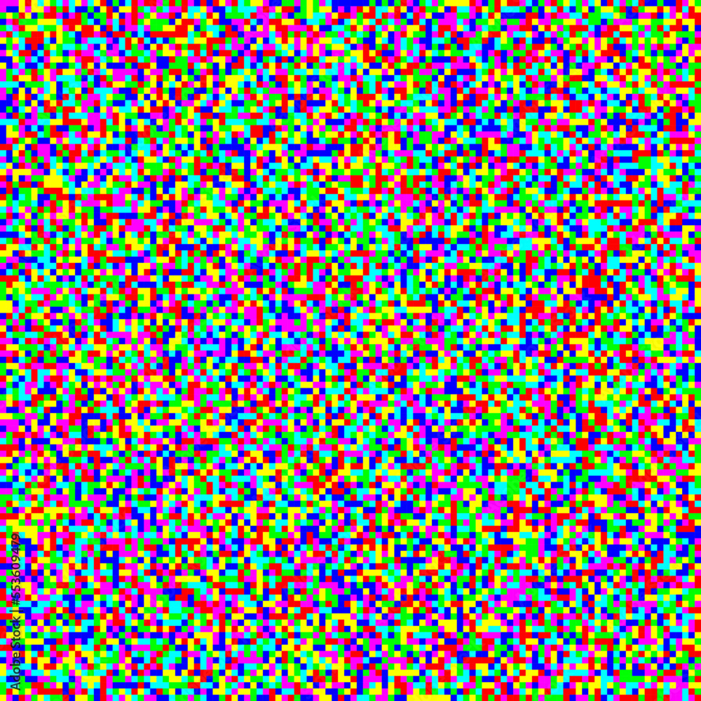 Seamless pixelated tv noise texture. Color television signal noise grain. Screen interferences and glitches. Grunge vector Seamless pixelated tv noise texture. Color television signal noise grain. Screen interferences and glitches. Grunge vector
