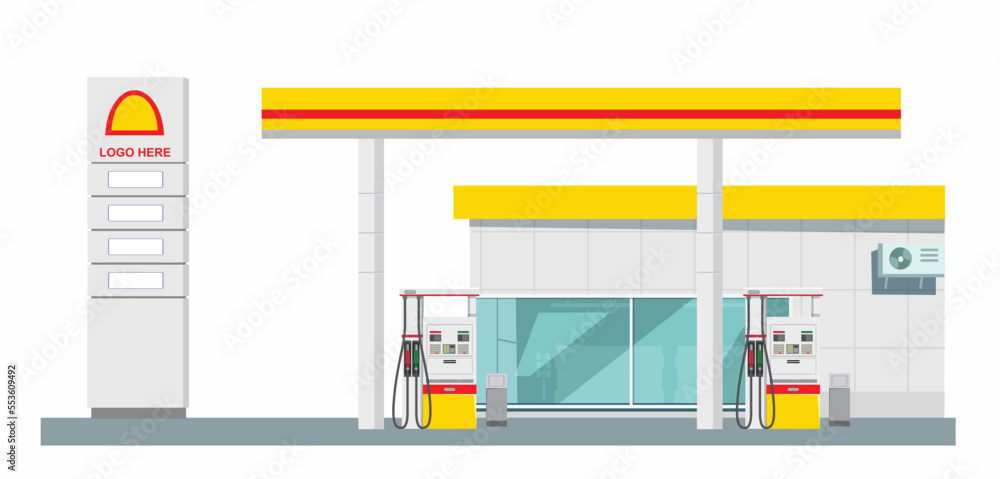 Icon petrol station store art modern element map road sign symbol logo ...