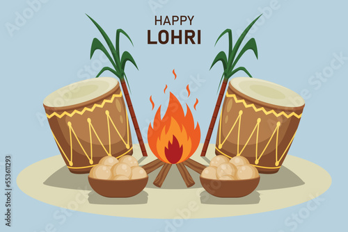 Happy Lohri background.