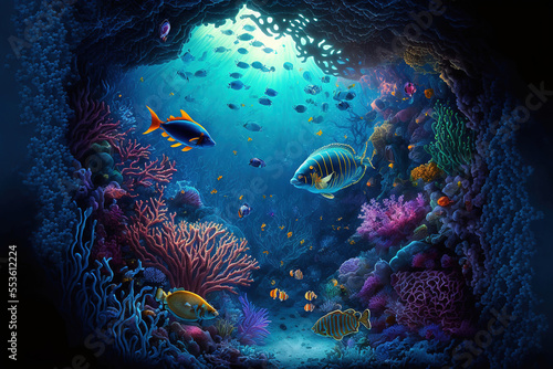 Underwater world at the dep...