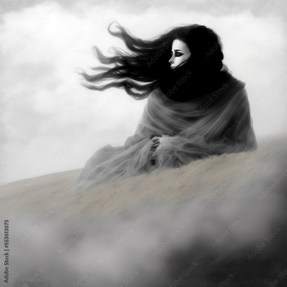 Lonely Woman in the Fog Artwork | Depression Anxiety Mental Health Concept | Midjourney Ai Generated Lonely Woman in the Fog Artwork | Depression Anxiety Mental Health Concept | Midjourney Ai Generated
