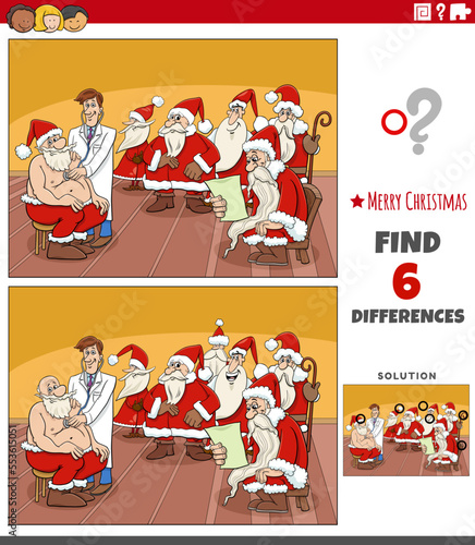 differences task with Santa Clauses at doctor