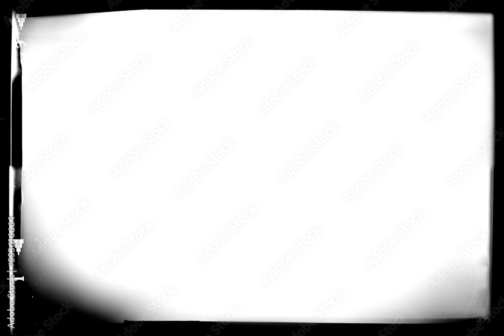 Retro photo film frame of a middle format camera with transparent background and vignetting (png image)