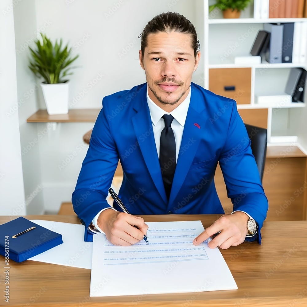 businessman working in office businessman working in office