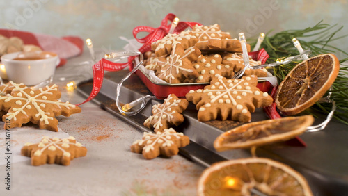 Christmas cookies on kitchen countertop