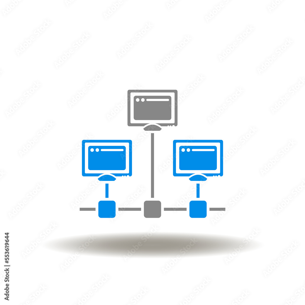 Vector illustration of computer network. Icon of networking web communication secure technology. Symbol of IPV6 protocol. Vector illustration of computer network. Icon of networking web communication secure technology. Symbol of IPV6 protocol.