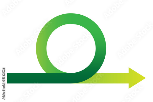 arrows movement circle. Vector illustration. Stock image.