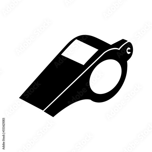 Silhouette whistled game warning control vector icon illustration 