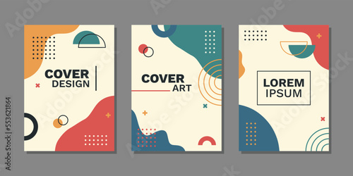 set of creative covers, abstract background