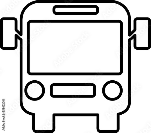 Bus vector icon. Black illustration isolated on white background for graphic and web design onwhite background..eps