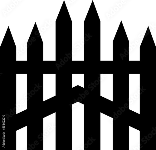 gate or fence vector icon on white background..eps