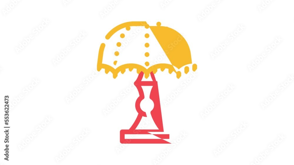 elegant electronic lamp color icon animation