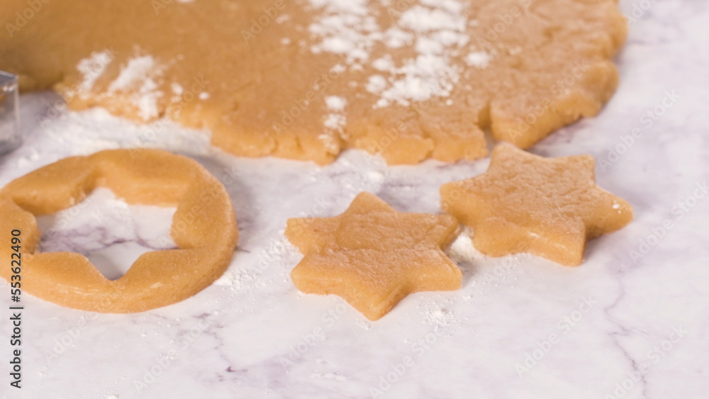 Raw dough for Christmas cookies Raw dough for Christmas cookies